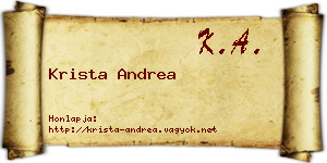 Krista Andrea névjegykártya