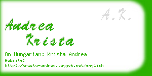 andrea krista business card